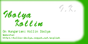 ibolya kollin business card
